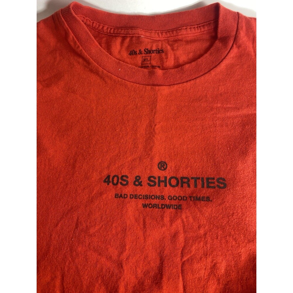 40s & Shorties Red T-Shirt Bad Decisions Good Times Worldwide Double Print XL
